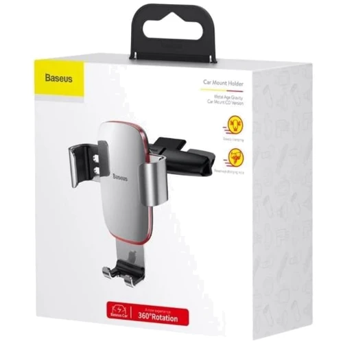 Держатель Baseus Car Holder CD Slot Mount Metal Age Gravity Silver (SUYL-J0S) фото 8