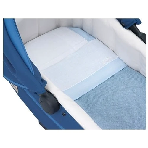 Комплект белья для люльки белый/светло-голубой (A099B3Q15)