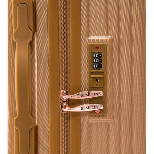 Чемодан Semi Line 24" (M) Gold золотой (T5667-3): Застежка Молния
