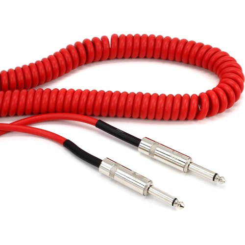 Инструментальный кабель D'addario PW-CDG-30RD Coiled Instrument Cable - Red (9m): Длина, м 9