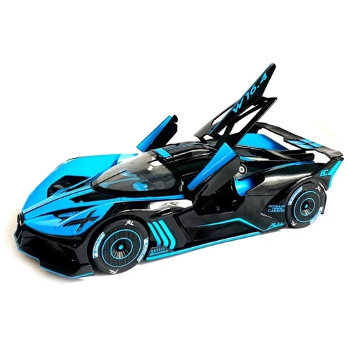Машинка спортивная металлическая Bugatti Divo Bburago 1:24 3 цвет свет, звук (2400) фото 10