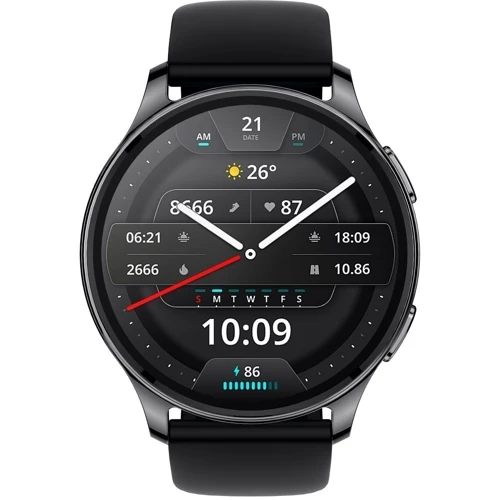 Смарт-часы Amazfit Pop 3R Black: Дисплей 1.43" AMOLED (466x466) / 461 ppi