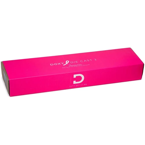 Вибромассажер DOXY Die Cast 3 Hot Pink, очень мощный, питание 220В, металлический корпус