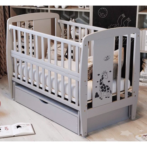 Детская кроватка Babyroom Жирафик маятник DJMYO-3 серый бук (625291)
