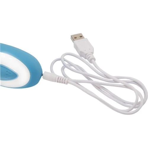Вибратор точки-G BMS Factory WonderLust Serenity, 10х2.5 см, голубой