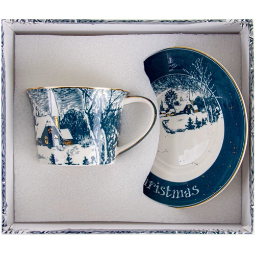 Чашка с блюдцем Lefard New Christmas для чая 2 пр. (924-724): Цвет рисунок