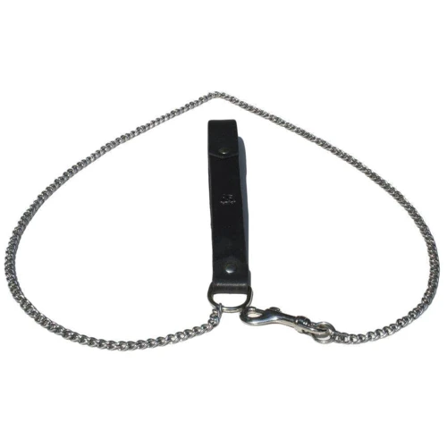 Кожаный поводок с цепью Kiss Leather
