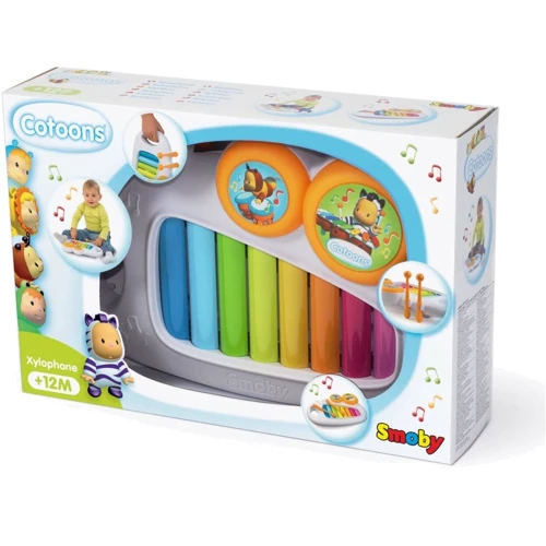 Детский музыкальный ксилофон Smoby Toys Cotoons с ручкой (110500) фото 4