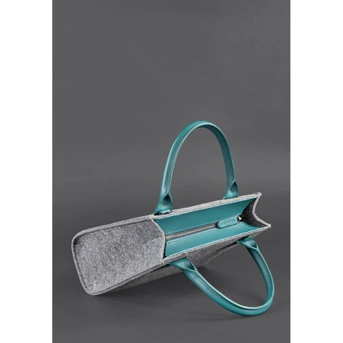 Женская сумка тоут BlankNote Blackwood серая (BN-BAG-28-felt-tiffany): Фактура Тканая