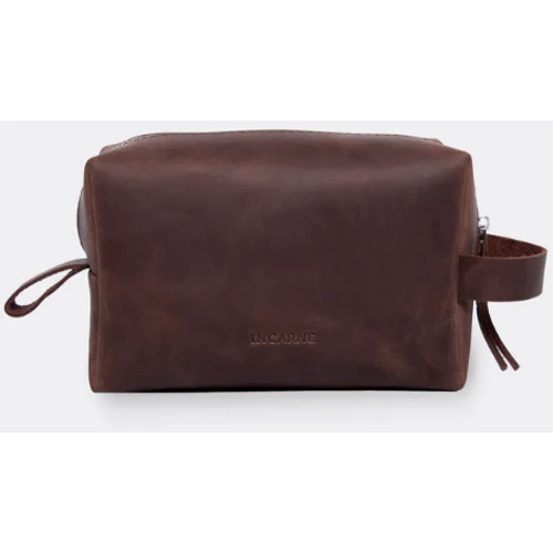 Косметичка INCARNE New Limit Никель Коричневый L 24x16x11 см