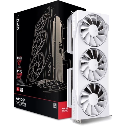 Видеокарта XFX Swift AMD Radeon RX 9070 OC White Triple Fan Gaming Edition (97SWFB3W9)