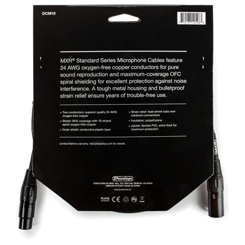Микрофонный кабель DUNLOP MXR DCM15 Microphone Cable 15ft