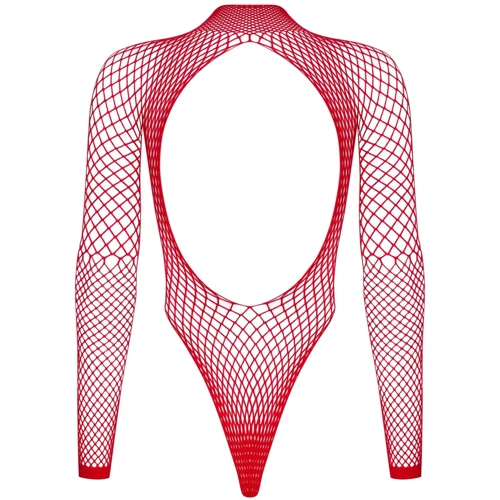 Сетчатое боди Obsessive B126 red XL/XXL