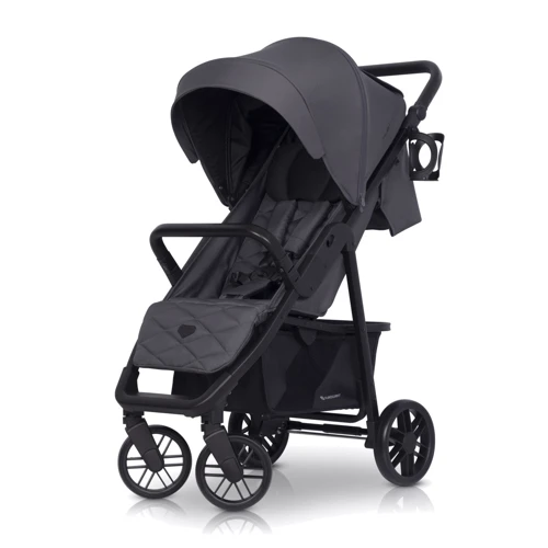 Прогулочная коляска Euro-Cart Flex black edition Iron графитовая 9023-ECFB-16