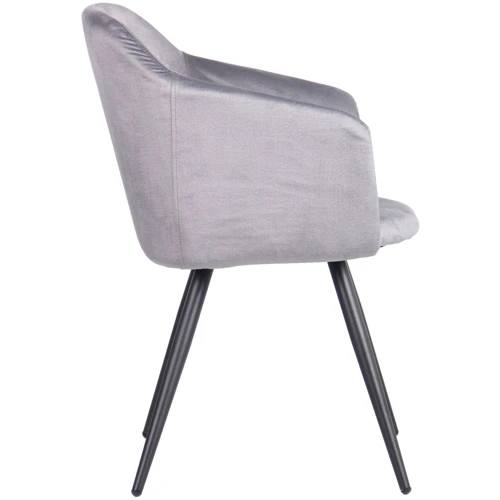 Кресло AMF Lynette black/silver (545862): Материал каркаса металл, Текстиль