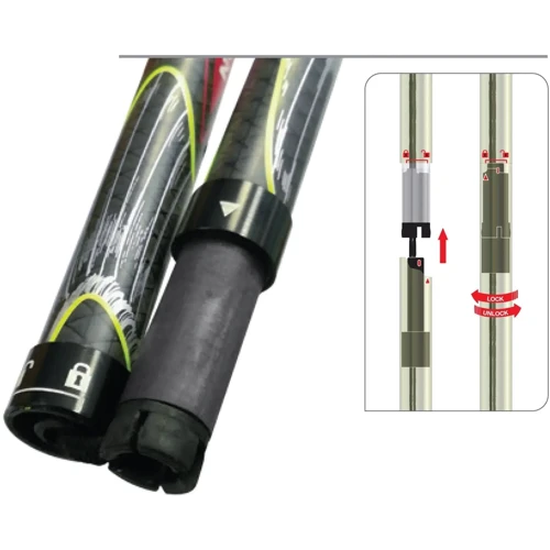 Треккинговая палка Gabel Cobra Re-Volution 3S (7008351300000): Длина 52-130 см