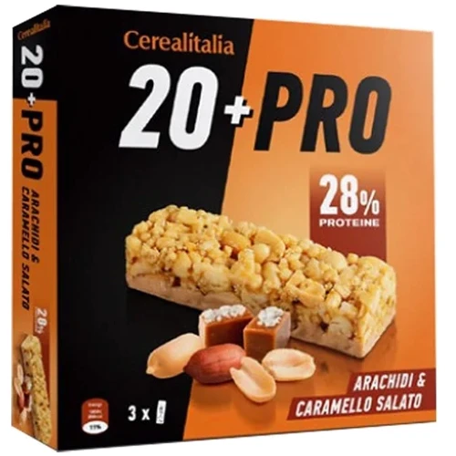 Батончик Cerealitalia зерновой 20+pro арахис и соленая карамель 114 г (8010121010675)