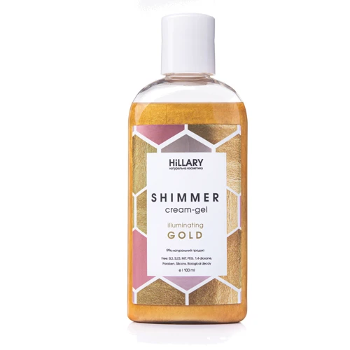 HiLLARY Shimmer cream-gel illuminating Gold Шиммер крем-гель 100 ml: Назначение Для блеска