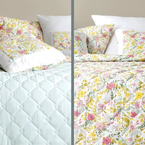 Покрывало IDEIA Стиль Cube 140х210 мята/цветы (8-32403)