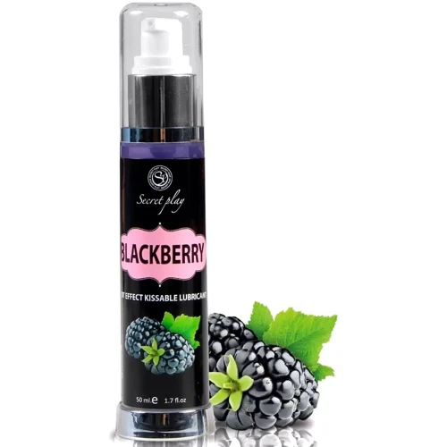 Ароматизированный гель лубрикант и массажное масло 2в1 Secret Play - Blackberry Hot Effect Kissable Lubricant, 50 ml
