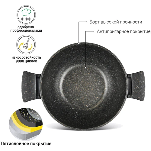 Каструля Fissman GRANDE 28x13.5 см 6.5 л (14320): Діаметр, см 28