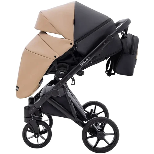 Коляска универсальная 2 в 1 Bair Kiwi Plus ECO BKP-18/15 капучино / черный (680897) фото 7