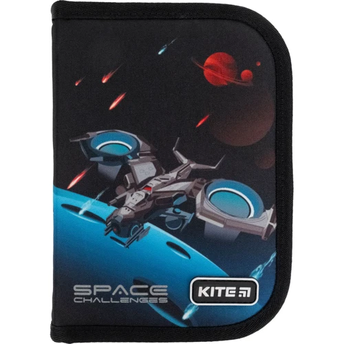 Пенал без наполнения Kite Education Space challenges K21-621-4, 1 отделение, 1 отворот