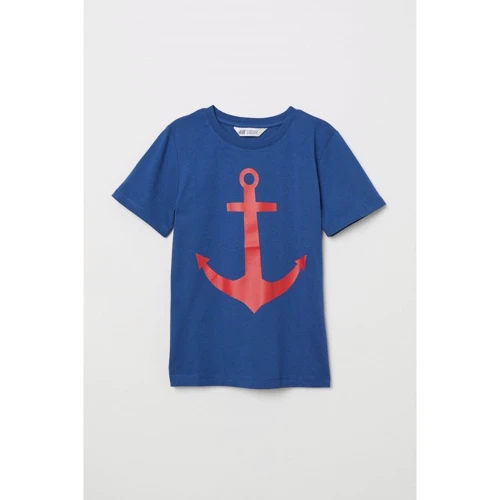 Футболка H&M 6300378 92 см темно-синяя