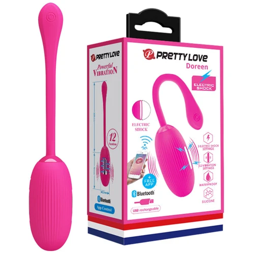 Виброяйцо с электростимуляцией Pretty Love Doreen Electric Shock Egg Pink