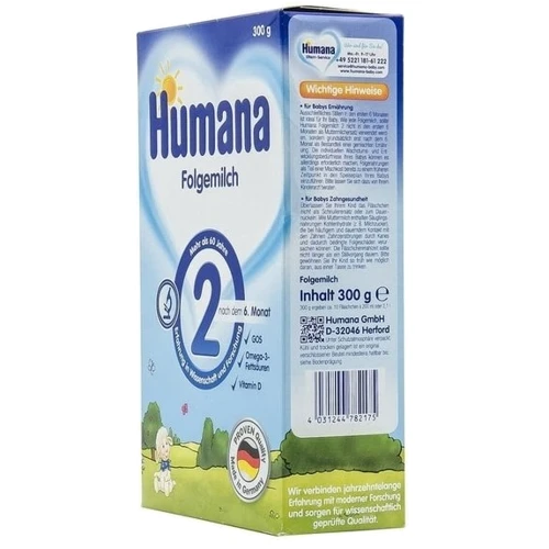 Суха молочна суміш Humana 2 300 г 6-12 міс: Вага, г 300