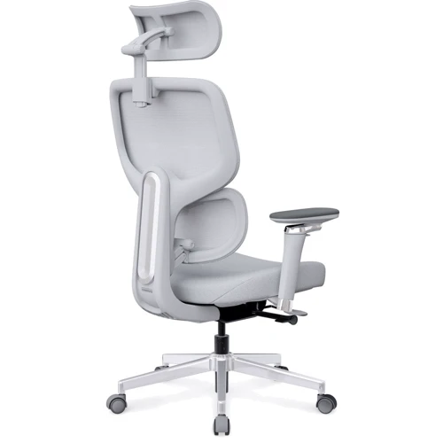 Крісло Mealux D2 Air Fabric Grey (HF-D2 F/G): Оснащення Поперековий валик, Підголівник, підлокітники, З коліщатками, З хрестовиною