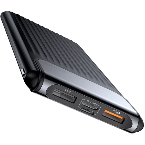 Внешний аккумулятор Baseus Power Bank 10000mAh Thin QC3.0 Dual input Digital LCD Black (PPYZ-C01): Особенности быстрая зарядка, с дисплеем