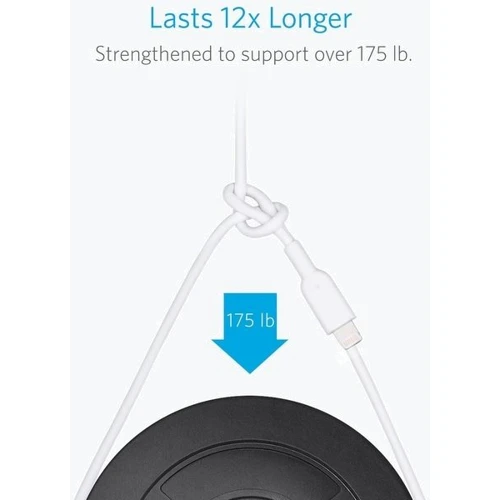 Кабель ANKER USB Cable to Lightning Powerline II V3 3m White (A8434H21) фото 4