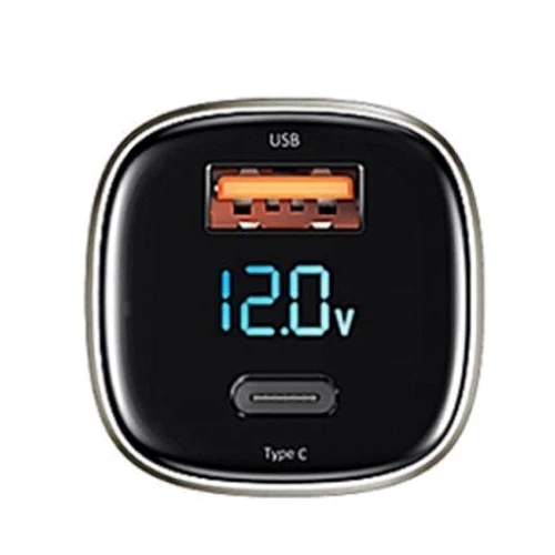 Зарядное устройство WIWU Car Charger USB+USB-C PC500 72W Grey: Особенности Быстрая зарядка, Power Delivery (PD)