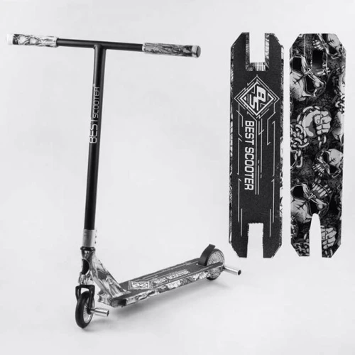 Самокат трюковий Best Scooter біло-сірий (BS-99600)