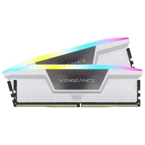 Corsair 32 GB (2x16GB) DDR5 6000 MHz Vengeance RGB White (CMH32GX5M2D6000C36W)