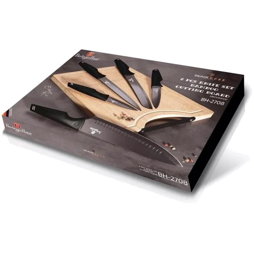 Набір кухонних ножів Berlinger Haus Black Rose Collection 6 предметів (BH 2708): Найменування Набор кухонных ножей 6 пр.