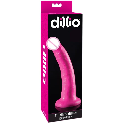 Pipedream Slim Dillio 7 Inch фаллоимитатор на присоске, 17.8х4.1 см, розовый