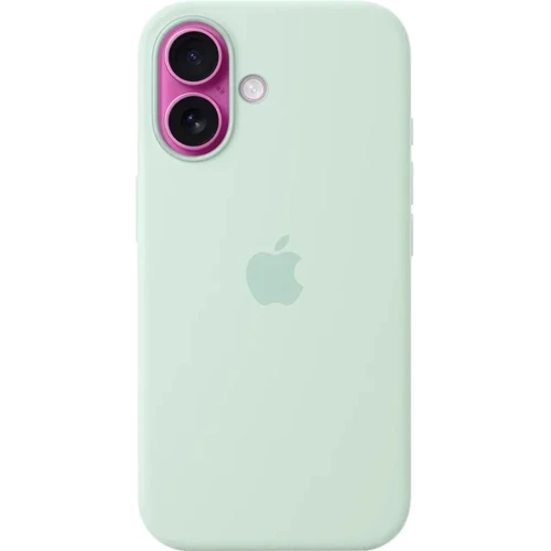Чохол для iPhone Apple iPhone 16 Silicone Case with MagSafe - Aquamarine (MDGP4ZM/A): Матеріали Силикон