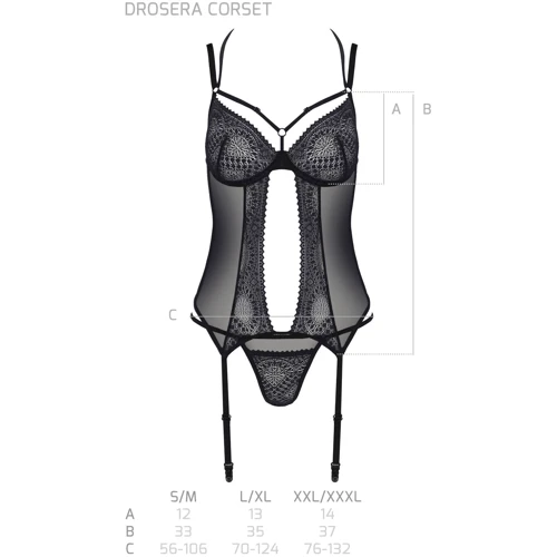 Корсет ECO Passion DROSERA CORSET black L/XL