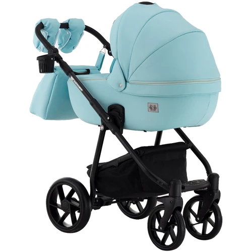 Коляска 2 в 1 Adamex Hybryd Plus кожа 100% BR335 голубой (623691): Ширина шасси 61.5 см