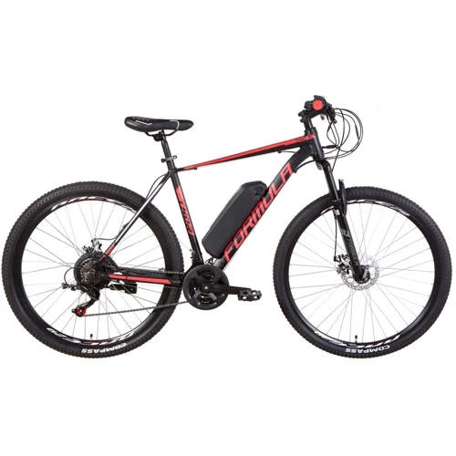 Электровелосипед 29" Formula THOR 1.0 350Вт 36В, 2021 (черно-красный с серым (м)) (ELB-FR-29-118)