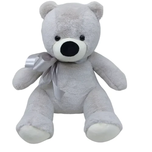 Мягкая игрушка Селена Мишка 30 см, серый (195): Тип дикие животные