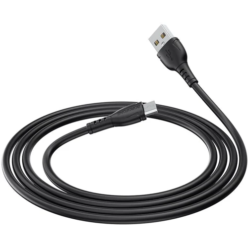 Кабель Borofone USB Cable to Micro USB Triumph 1m Black (BX51): Тип USB-C - microUSB
