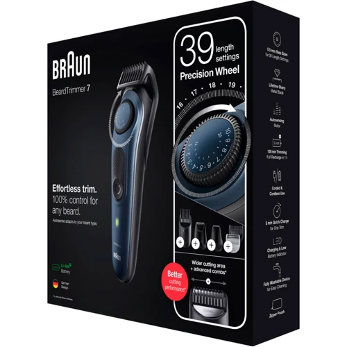 Машинка для стрижки (триммер) BRAUN BT7330: Зона применения Для усов, Для бороды, Для головы, Для лица, Для окантовки
