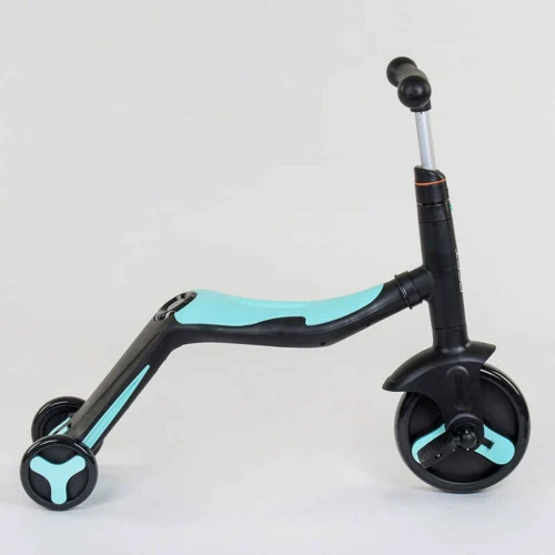Самокат детский 3в1 Best Scooter с PU колёсами (свет+музыка) -Turquoise (80457) фото 7