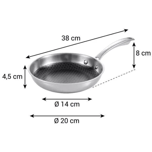 Сковорода Tescoma SteelCraft 20 см (780550): Тип сковороды Традиционная