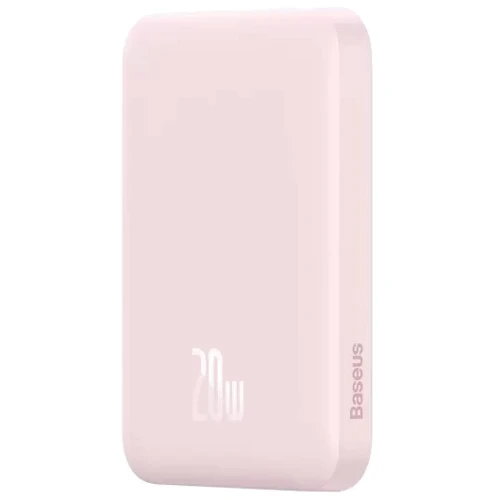 Внешний аккумулятор Baseus Power Bank 6000mAh Magnetic Wireless 20W Pink (PPCX020004): Особенности быстрая зарядка, Индикатор заряда, беспроводная зарядка