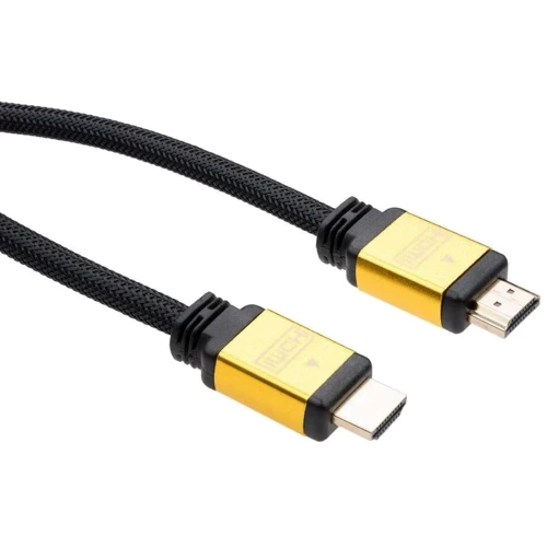 Кабель і перехідник HDMI to HDMI 3.0 m V2.0 metal Vinga (VCPDCHDMI2VMM3BK)