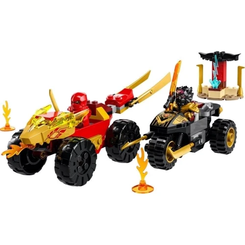 Конструктор LEGO Ninjago Автомобільна та байкова битва Кая та Раса 103 деталей (71789): Серія NINJAGO